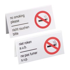 Tafelbord 'niet roken'